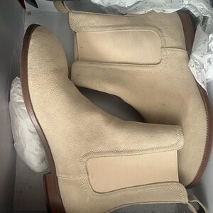 Men's Cream Chelsea Boots